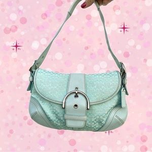 Vintage Coach Y2K Soho Demi Buckle Purse in Baby Blue